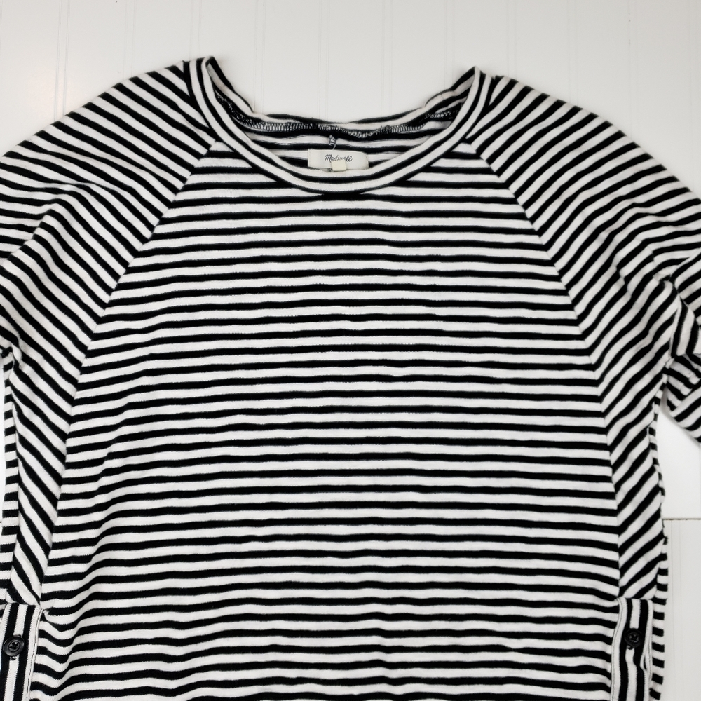 Madewell button down side 3/4 sleeve top - Picture 4 of 9